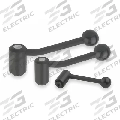KIPP Adjustable Handle: Steel, 3/8"-16 Thread, 17 mm Thread Lg - Adjustable Tension Levers with Threaded Hole