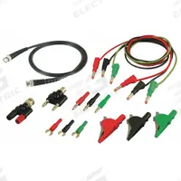 B&K PRECISION Test Lead Kit: CAT II 600V, Alligator Clip/Retractable Probe/Spade Lug, 3 3/8 ft Lg (MPN CC545). Key specifications — Brand: B&K PRECISION.