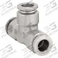AIGNEP USA Push-Fit Tee Fitting: 5/32 in OD x 5/32 in OD x 5/32 in OD Size, Stainless Steel, Silver (MPN 60230-53). Key specifications — Brand: AIGNEP USA.
