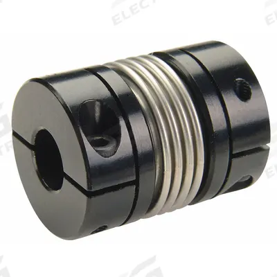 RULAND MANUFACTURING Motion Control Coupling: 3/4 in Bore Dia 1, 3/8 in Bore Dia 2, Aluminum - Clamp-On Bellows Shaft Couplings for Round Shafts