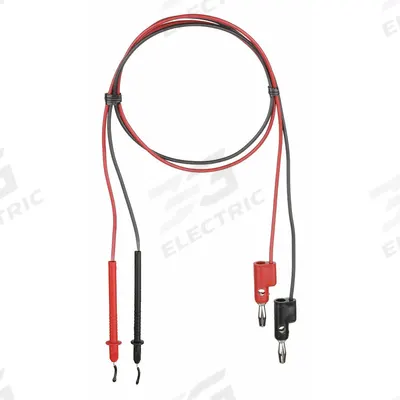 POMONA Test Leads: Black/Red Electrical Current Color, Std Probe, Banana Plug - Test Leads with Probes