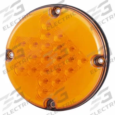 GROTE Turn Light: LED, Turn Signal Light, Amber, Round, 7 in Overall Dia, 7 in Overall Ht - Turn Signal Lights
