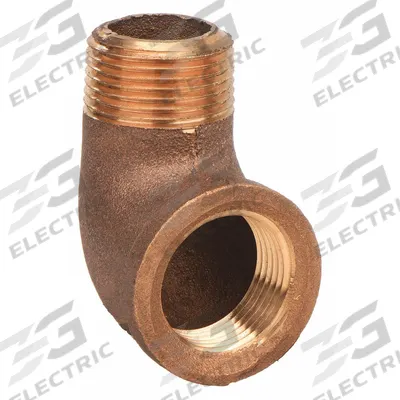APPROVED VENDOR Metal Pipe Elbow: 90° Elbow, 3/4 in x 3/4 in, Brass - Low-Pressure Threaded Pipe Fittings