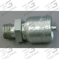AEROQUIP Hydraulic Crimp Fitting: Steel x Steel, Straight, -6 For Hose Dash Size, Male x Genderless (MPN 1A8EK6). Key specifications — Fitting Gender: Male x Genderless; Fitting Connection Type: Metric x Crimp; Brand: AEROQUIP; Thread Size: M20-1.5; For Hose Dash Size: -6.