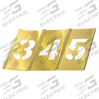 C.H. HANSON Stencil Set: 0 to 9/Dash (-)/Period (.), 4 in Character Ht, Brass, Interlocking (MPN 10014). Key specifications — Includes: Beginner; Characters Included: 0 to 9; Interlocking Orientation: Horizontal; Brand: C.H. HANSON; Included Characters: Period (.).