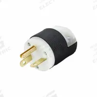 HUBBELL Straight Blade Plug: 6-20P, 250V AC, 20 A, 2 Pole, 3 Blade, White/Yellow (MPN HBL5466CST)