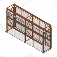 WIRECRAFTERS Enclosure Kit: 2 Bays, 96 in x 48 in x 144 in, 10 ga, Steel, Powder Coated, Gray (MPN RE81248SD2). Key specifications — Brand: WIRECRAFTERS; Material: Steel; Includes: (2) Sliding Doors; Includes Hardware: Yes; Finish: Powder Coated; Color: Gray.