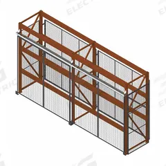 WIRECRAFTERS Enclosure Kit: 2 Bays, 96 in x 48 in x 144 in, 10 ga, Steel, Powder Coated, Gray (MPN RE81248SD2). Key specifications — Brand: WIRECRAFTERS; Material: Steel; Includes: (2) Sliding Doors; Includes Hardware: Yes; Finish: Powder Coated; Color: Gray.