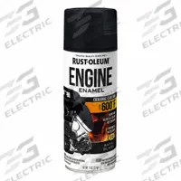 RUST-OLEUM Spray Paint: Exterior, Ceramic Coating, Solvent, Acrylic, Automotive Engines/Metal, Satin (MPN 363568). Key specifications — Coverage Area: 2 to 14 sq ft; Compatible Surface Material: Metal; Sheen: Satin; Surface Texture: Smooth; Brand: RUST-OLEUM.