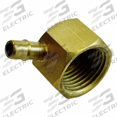 MEM-CO Mini Barb Fitting: 1/2 in Pipe x 1/2 in ID Size, FNPT x Tube - Standard Brass Barbed Tube Fittings