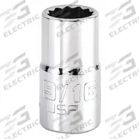 PROTO Socket: SAE, 1/2 in Drive Size, 9/16 in Socket Size, 12-Point, Std, Chrome, Not Tether Capable (MPN J5418N). Key specifications — attr1204417: PROTO; attr1204392: Chrome.