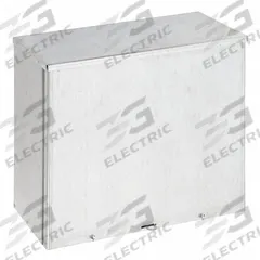 WIEGMANN Enclosure: Steel, 18 in x 15 in x 8 in, 3R, Solid Cover, Screw On, Galvanized (MPN RSC151808G). Key specifications — Brand: WIEGMANN; Closure Method: Padlock Hasp; Knockouts: Not Included.
