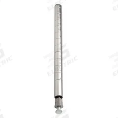 QUANTUM Shelving Post: 14 in x 1 in, Steel, Quick-Adjust, Silver, 1 Posts (MPN P14C). Key specifications — Brand: QUANTUM; Recommended Environments: Dry; Leveling Feet Included: No; Color: Silver; Finish: Chrome; Material: Steel.