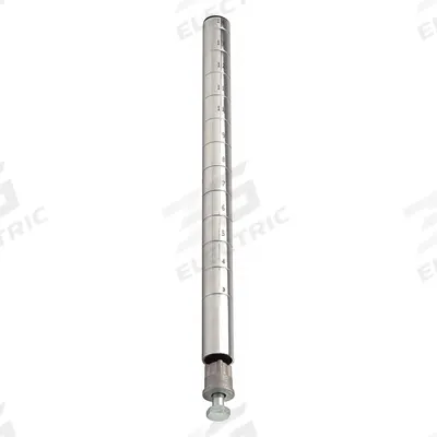 QUANTUM Shelving Post: 14 in x 1 in, Steel, Quick-Adjust, Silver - Wire Shelving Posts for Dry Use