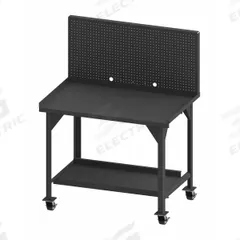 DURHAM MFG Workbench with Panel: Fixed Ht, Steel, 48 in x 30 in, 4,000 lb Overall Load Capacity (MPN DWBM-3048-BE-PB-95). Key specifications — Brand: DURHAM MFG.