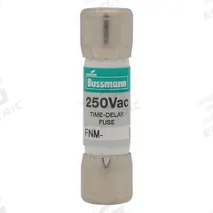 BUSSMANN Fuse: FNM Series, Midget, Time-Delay, 30 A, 250 V AC, 13/32 in x 1 1/2 in, Non-Indicating (MPN FNM-30). Key specifications — Series: FNM; Brand: BUSSMANN.