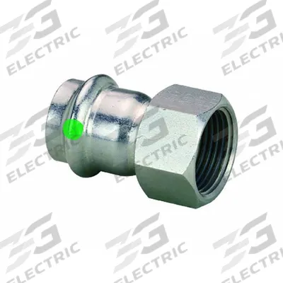 VIEGA PROPRESS Crimp Adapter Fitting: 3/4 in CTS x 1/2 in Pipe Size, Straight - Potable Water Stainless Steel Press Tube Fittings