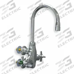 WATERSAVER FAUCET COMPANY Laboratory Faucet: Faucet, Centerset, 2 Handles, Cross, Std, Gooseneck (MPN L214-55WSA). Key specifications — Brand: WATERSAVER FAUCET COMPANY; Color/Finish: Chrome; Product Type: Faucet.
