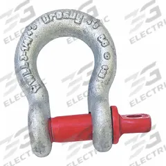 CROSBY Anchor Shackle: Anchor Shackle, 4,000 lb Working Load Limit, 1 5/16 in Compatible Sling Wd (MPN 1018455). Key specifications — Body Color: Silver; Brand: CROSBY.