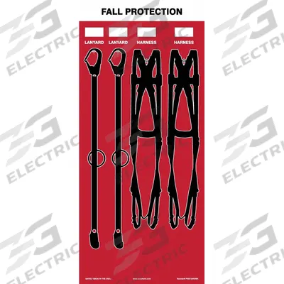 Grainger Shadow Board: Shadow Board - Fall Protection Station Shadow Boards