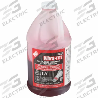 VIBRA-TITE High-Strength Threadlocker: 146, Red, 33.81 fl oz, Jug, 1 EA - High-Strength Threadlockers (Red)