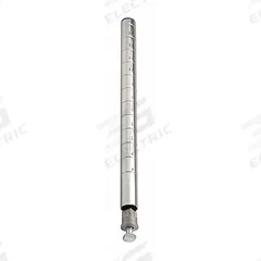 QUANTUM STORAGE SYSTEMS Shelving Post: 63 in x 1 in, Steel, Silver, 1 Posts (MPN P63C). Key specifications — Brand: QUANTUM STORAGE SYSTEMS; Leveling Feet Included: No; Color: Silver; Finish: Chrome; Material: Steel.