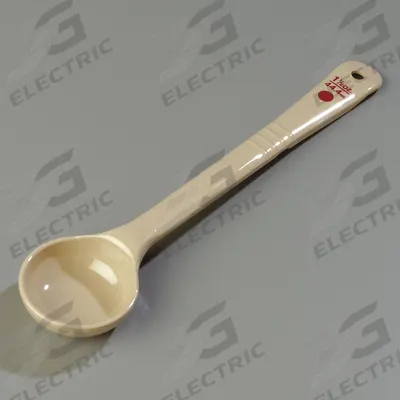 CARLISLE Measure Miser: 1.5 oz Capacity, Polycarbonate, Solid, Beige/Red, NSF Certified - Portion Control Spoons