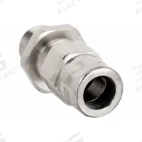 Liquid-Tight Conduit Fitting: Nickle Plated Brass, 2 in Trade Size, Non-Insulated, Straight (MPN TMC2-200233NB). Key specifications — Insulated: Non-Insulated; Box Connection: 2 in MNPT; Hazardous Location Rating: Class II, Division 1 and 2, Groups E, F, G; Brand: APPLETON ELECTRIC.