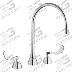 CHICAGO FAUCETS Gooseneck Kitchen/Bathroom Faucet: 786, Cast Brass, Widespread, Deck, 2 Handles (MPN 786-GN8AE72ABCP). Key specifications — Series: 786; Brand: CHICAGO FAUCETS.