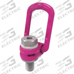 RUD CHAIN Hoist Ring: Pivot/Swivel, Steel w/Pink Powder-Coated Bail, M12, Max. 2,970 lb, Lifting (MPN 8504653). Key specifications — Brand: RUD CHAIN; Thread Size: M12; Operation: Lifting.