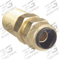 PARKER Compression Fitting Adapter: 1/2 in OD x 3/8 in Pipe Fitting Size, Compression x MNPT, 10 PK (MPN 68P-8-6). Key specifications — attr1195695: PARKER.
