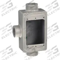 APPLETON ELECTRIC Electrical Box: Iron, Rectangular, 1 Gangs, 1 in Hub Size, 18 cu in Capacity, Gray (MPN FSCT-1-100). Key specifications — Color: Gray; Brand: APPLETON ELECTRIC.