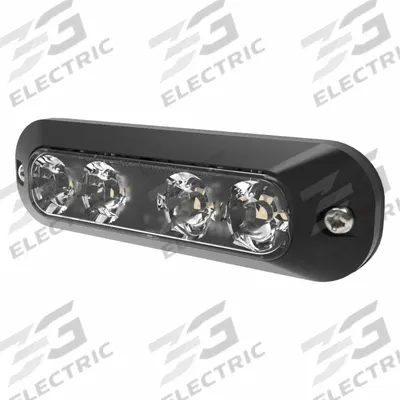 ECCO Warning Light: Perimeter Flashing Warning Light, White, 5/8 in Overall Wd - Vehicle Perimeter Flashing Warning Lights