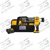 DEWALT Caulk Gun: 20V DC, 10:1, Cartridge, 28 oz For Container Size, 6.5 in/min (MPN DCE595D1). Key specifications — Mix Ratios: 10:1; Brushless Motor: No; Cordless Tool Kit Contents: (1) Bare Tool, (1) Battery, (1) Charger; Battery Capacity: (1) 2 Ah; Maximum Dispensing Speed: 6.5 in/min.