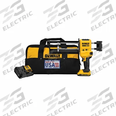 DEWALT Caulk Gun: 20V DC, 10:1, Cartridge, 28 oz For Container Size - DEWALT Cordless Two-Part Applicators