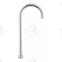 CHICAGO FAUCETS Spout: Spout, Gooseneck, Swivel Spout, Brass, Polished Chrome, Laminar, UNEF (MPN GN2AH13JKABCP). Key specifications — Includes: Mounting Hardware; Product Type: Spout; Spout Style: Swivel; Body Material: Brass; Color/Finish: Polished Chrome; Brand: CHICAGO FAUCETS.