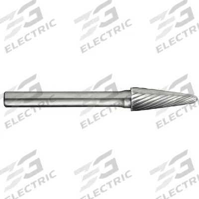 CLE-LINE Carbide Bur: Ball-Nosed Cone, SL-4, Single Cut, 1/2" x 1 1/8" Head - Single-Cut Ball-Nosed Cone Burs