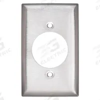 HUBBELL Wall Plate: Single Circular Opening, 1 Gang, Silver, Std Size (MPN SS720). Key specifications — Brand: HUBBELL; Material: Stainless Steel.