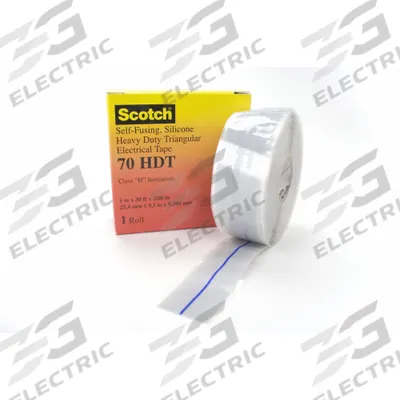 3M Electrical Tape: 1 in Wd, 10 yd Lg, 20 mil Thick, Silicone Coated Cloth - High-Voltage Electrical Tape