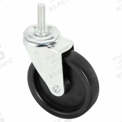 APPROVED VENDOR Stem Caster: Swivel, 4 in Wheel Dia., 1 in Wheel Wd, Polyolefin - Standard Threaded Stem Casters