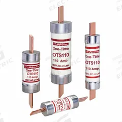MERSEN Fuse: Class K5, OTS Series, Fast-Acting, 110 A, 600 V AC, 300 V DC, Non-Indicating (MPN OTS110). Key specifications — Series: OTS; Brand: MERSEN; Manufacturer Part Number: OTS110.
