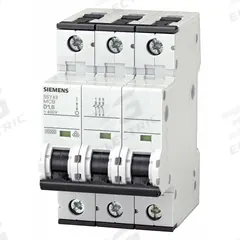 SIEMENS IEC Supplementary Protector: 1 A Amps, 72V DC, 10kA at 400V AC, Screw Clamp, 5SY4, 400V AC (MPN 5SY43017). Key specifications — Terminal Connection: Screw Clamp; Series: 5SY4; AC Voltage Rating: 400V AC; DC Voltage Rating: 72V DC; Max. AIR Rating: 10kA at 400V AC; Brand: SIEMENS.