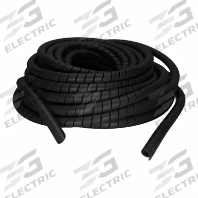 RHINO Hose Protection Spiral Guard: 2 13/25 in Dia, 100 ft Lg, Black - Standard Spiral Hose Wraps