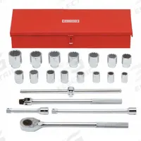 PROTO Socket Set: 3/4 in Drive, 20 Piece, 12-Point, SAE, 7/8 in to 2 in (MPN J55102A). Key specifications — attr1224269: 3/4 in; attr1204638: Drive Tools Included; attr1204650: 7/8 in to 2 in; attr1204673: Socket Bits Not Included; attr1204681: Wrenches Not Included; attr1204688: PROTO; attr1206170: Standard Sockets.