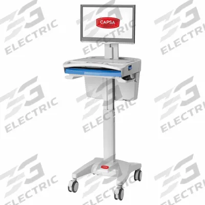 CAPSA HEALTHCARE Laptop Cart: Aluminum - Mobile Medical Equipment Workstations