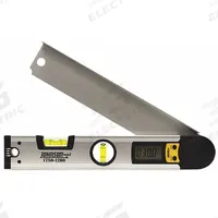 JOHNSON LEVEL Digital Angle Finder: 0°to 225°, Included, 2 Level, 12 in x 2 in, LCD, Aluminum, ±0.3° (MPN 1750-1200). Key specifications — attr936230: Aluminum; attr936215: JOHNSON LEVEL; attr936216: 3V Lithium; attr936219: ±0.3°; attr936223: LCD; attr936853: 2 Level; attr938125: Included.