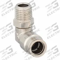 APPROVED VENDOR Push-Fit Elbow Fitting: 3/8 in OD x 3/8 in Pipe Size, Push-to-Connect x MNPT, Brass (MPN 22FR88). Key specifications — Brand: APPROVED VENDOR; Thread Size A: 1/4"-18.