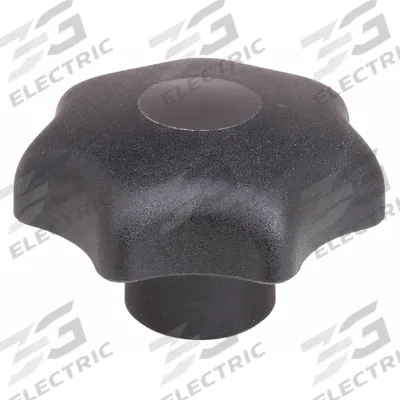 KIPP Hand Knob: 7 Point, Plastic w/ Steel Thread, 1/2"-13 Thread, 18 mm Thread Lg - 7-Arm Knobs with Threaded Hole