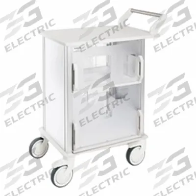 MARKETLAB Medical Procedure Cart: Polycarbonate, (2) Swivel/(2) Swivel with Brake - Medical Procedure Carts