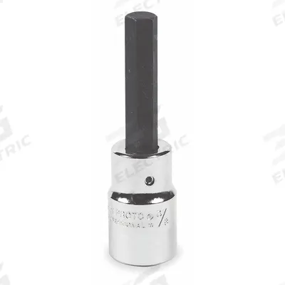 PROTO Socket Bit: 1/2 in Drive Size, Hex Tip, 1/2 in Tip Size, 3 5/8 in Overall Lg - Hex Bit Sockets